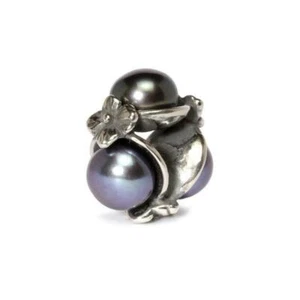 Trollbeads Bead in Argento - Tripla Perla Nera Ref. TAGBE-00095 - Imagen 1 de 1