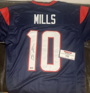 Davis Mills Signed Autograph Custom Jersey TriStar COA Houston Texans - Picture 1 of 2