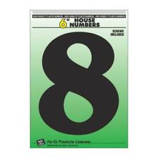 Number House 8 Plastic 6in BLK