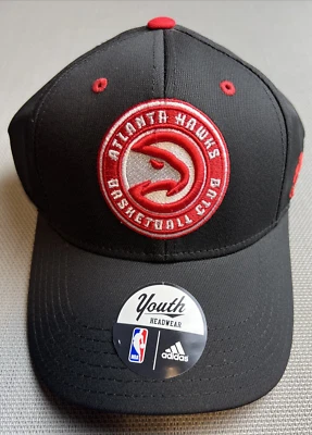 Adidas Atlanta Hawks NBA Hat Embroidered Fitmax 70 Stretch Youth One Size. - Image 1 of 4