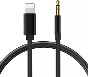 Aux Cord for iPhone iPad in Car, 8pin to 3.5mm Aux Stereo Audio Cable 3.3ft - Picture 1 of 6