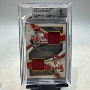 2022 Immaculate Patrick Mahomes II Len Dawson Past Present Jersey Chiefs 97/99 - Bild 1 von 5