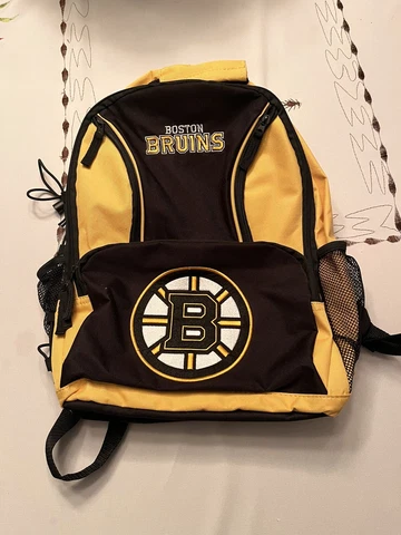 Northwest NHL Boston Bruins Goal Line 18" Backpack Book Bag Black & Gold Cover