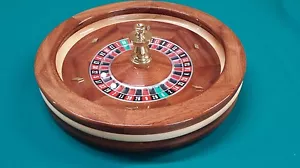 22 Inch Solid Mahogany Roulette Wheel Made in USA by ACEM CASINO SUPPLIES - Picture 1 of 2