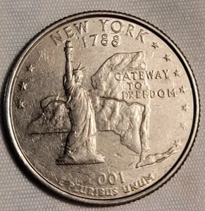 2001 P New York Grease error Missing Stars & 2 in date - Picture 1 of 5