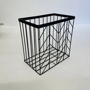 6x5.5x3.5” Multipurpose Black Metal Organizer For Desk Office Hobby Living Room - Picture 1 of 11