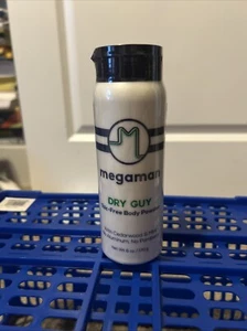Megaman Dry Guy Talc Free Body Powder Cedarwood Mint Absorb Sweat 6oz. - Picture 1 of 2