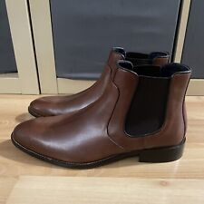 Johnston & Murphy Stockton Chelsea Boots Men’s 10.5M Pull On Brown Leather NEW