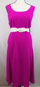 Lauren Ralph Lauren pink Sheath dress with sewn in liner sleeveless NWT size 14 - Picture 1 of 10