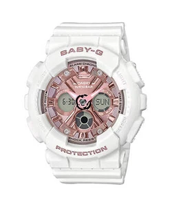 CASIO BABY-G BA-130-7A1 BA130 WHITE/PINK LADIES WATCH - Picture 1 of 7