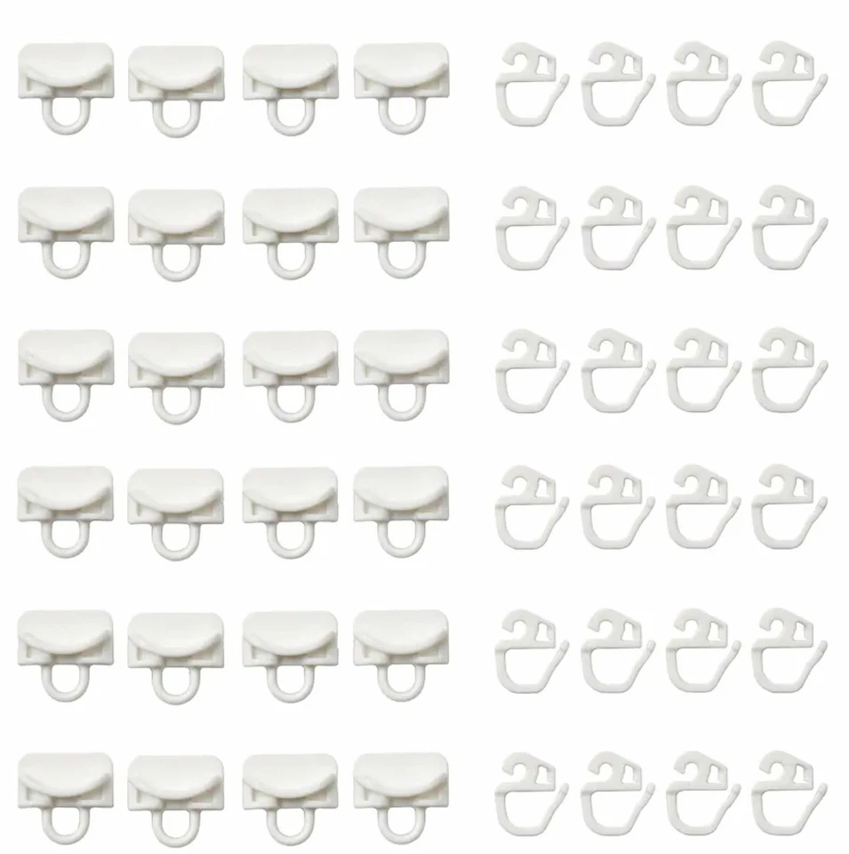 IKEA VIDGA Planeador Cortina Deslizadores y Ganchos 24 X Pack 702.607.68 Blanco  Foto 1 de 4