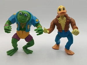 Figuras de acción vintage 1989 TMNT Genghis Frog + Ace Duck - Imagen 1 de 9