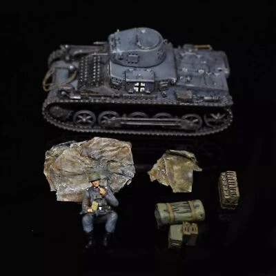 Самодельная немецкая модель танка No1 типа B в масштабе 1:72 раскрашенная статическое украшение игрушки - Изображение 1 из 4