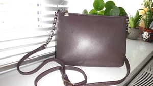 Modalu Dusty Light Brown Leather Crossbody Slim Classic Pouch Bag ** RRP £129 - Picture 1 of 15