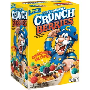 Cap’n Crunch’s Crunch Berries Breakfast Cereal (40 oz) 2 20oz BAGS GREAT DEAL!! - Picture 1 of 4