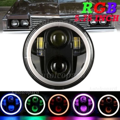 For Dodge Monaco 1pc 5-3/4 5.75 inch RGB led headlight Kit 40W Multicolor Lamp - Image 1 of 4