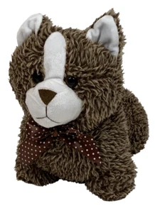 Furry Brown and White Soft Cat Doorstop - Picture 1 of 3
