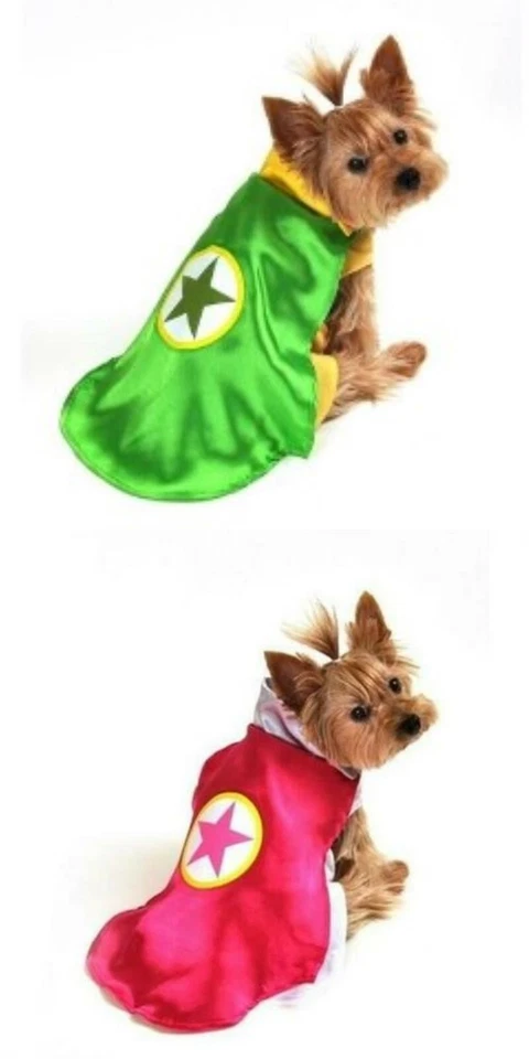 Anit Superhero Dog Costume - Choose From Green & Pink, Sizes: Small and X-Small - Image 1 of 4