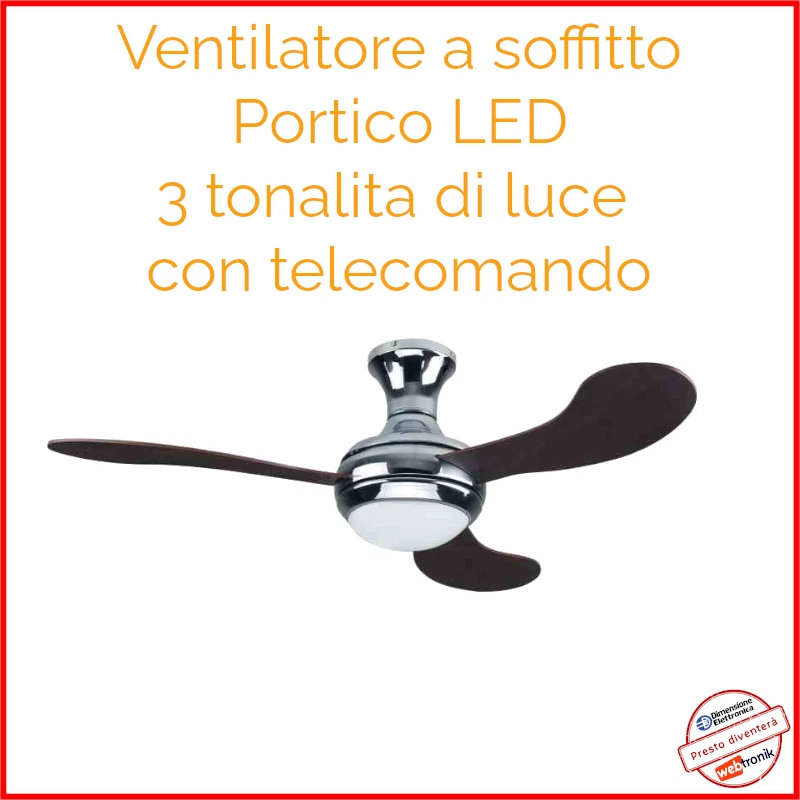 Ventilatore a soffitto con Telecomando illuminazione LED CFG EV082 70W DM130