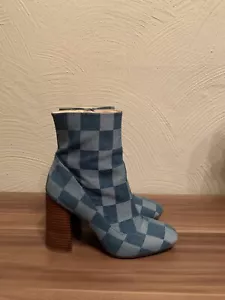 Buffalo Stiefeletten, Gr. 39 blau-kariert, sehr guter Zustand - Bild 1 von 7