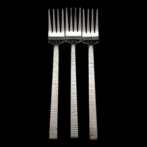 3 Gourmet Settings Cypress Dinner Forks - 7 7/8" Stainless Steel 18/8 China - Picture 1 of 4