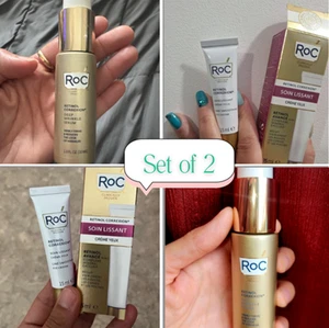 RoC Retinol Correxion Deep Wrinkle Serum + Correxion Line Smoothing Eye Cream - Picture 1 of 9