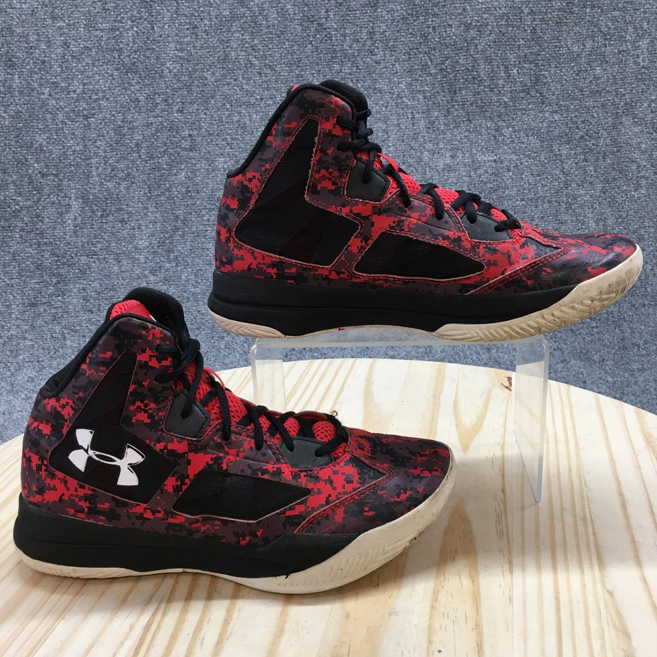 Under Armour Shoes Youth 7 Lockdown Basketball Sneakers 1276281-601 Red Black - Image 1 of 4