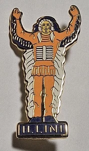 University Of Illinois Fighting Illini CHIEF ILLINIWEK Pin/Enameled /NOS L@@K! - Picture 1 of 3