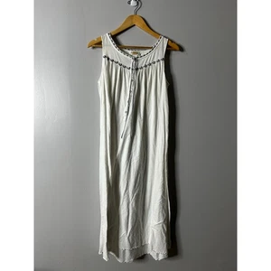 Camisón vintage con textura Talbots Cottagecore para mujer 8 guinga blanca  - Imagen 1 de 8