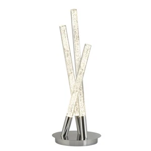 Lampada Da Tavolo LED In Cromo 43 Cm 3 W 3000 K Warmwhite Ufficio - Foto 1 di 4