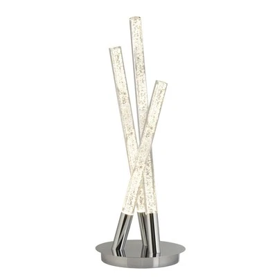 Lampada Da Tavolo LED In Cromo 43 Cm 3 W 3000 K Warmwhite Ufficio - Immagine 1 di 4