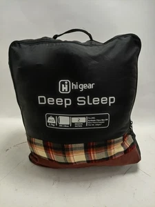 Hi Gear Deep Sleep 2 Season Sleeping Bag With Check Lining - Brown - GC - Picture 1 of 7