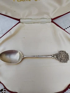 Antique Sterling Silver Spoon Society Miniature Rifle Clubs Look Forward 1910 HM - Picture 1 of 8