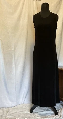 Coldwater Creek Womens Black Petite Medium Sleeveless Maxi Evening Stretch Dress - Image 1 of 4