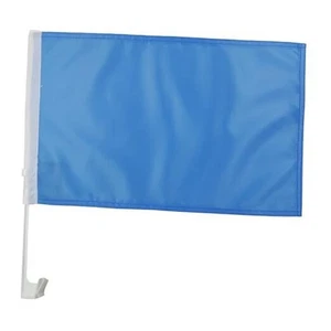 Einfache blaue Autoflagge 18" x 12" - blaue einfarbige Autofahnen 30 x 45 cm -  - Bild 1 von 5