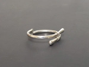 Brazalete Brazalete Abrazadera De Colección Plata Esterlina MÉXICO EFS Punta Lágrima 6.75" - 20g - Imagen 1 de 10