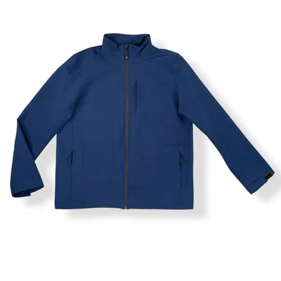 32 Degrees Heat Jacket Men Large Blue Long Sleeve Full Zip Windbreaker Mock Neck - Image 1 of 4