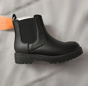 Botas Chelsea negras Wonder Nation para niñas talla 2 - nuevas con etiquetas - Imagen 1 de 4