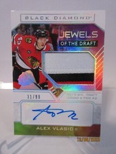 2022-23 BLACK DIAMOND JEWELS OF THE DRAFT 3-C PATCH AUTO ALEX VLASIC RC #31/99