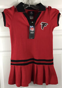 Atlanta Falcons Girls Cheerleader Dress Red NFL Team Apparel Kids Size M 5/6