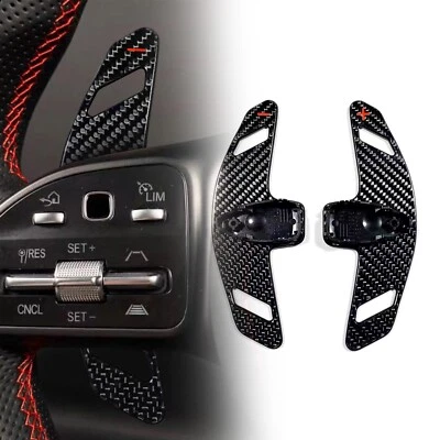 Palanca de cambios de fibra de carbono real para Mercedes-Benz A B C E S G W205 W212 Foto 1 de 4