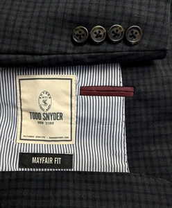 Todd Snyder 36R grau kariert Mayfair 100 % Wolle Herren Blazer Sport Mantel Anzug Jacke - Bild 1 von 10