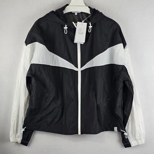 $158 Johnny Was Calme XL Elements Track Jacket Full Zip Hoodie Windbreaker Onyx  - Picture 1 of 24