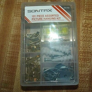 Sontax 101 Piece Picture Hanging Assortment Kit Hangers Wire Nails Screw Eyes - Picture 1 of 3