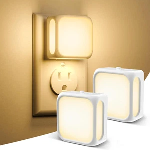 Night Lights Plug into Wall 2 Pack, Bright Night Light with Dusk to Dawn Sensor, - Picture 1 of 7