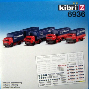 Kibri Z 6936 Set di 4 camion della fabbrica di birra (kit di plastica) Paulaner - Imagen 1 de 2
