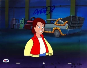 MICHAEL J FOX Signed "BACK TO THE FUTURE" Cartoon Animation Cel PSA/DNA #AF69584 - Picture 1 of 4