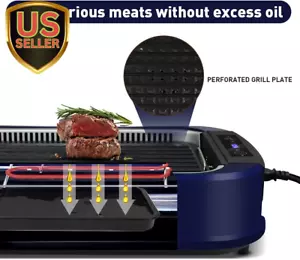 Indoor Grill Electric Grill  Smokeless Grill Portable Korean BBQ Grill with T... - Picture 1 of 1