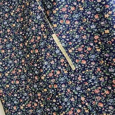 2Y14" X 13" Navy Calico By Concord Fabrics 80-90s  #0039 - Image 1 of 3