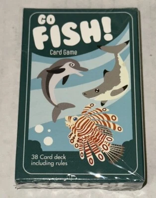 Ocean Animals Go Fish Juego de Cartas 37 Baraja de Cartas con Reglas Instrucciones SELLADO NOS Foto 1 de 4